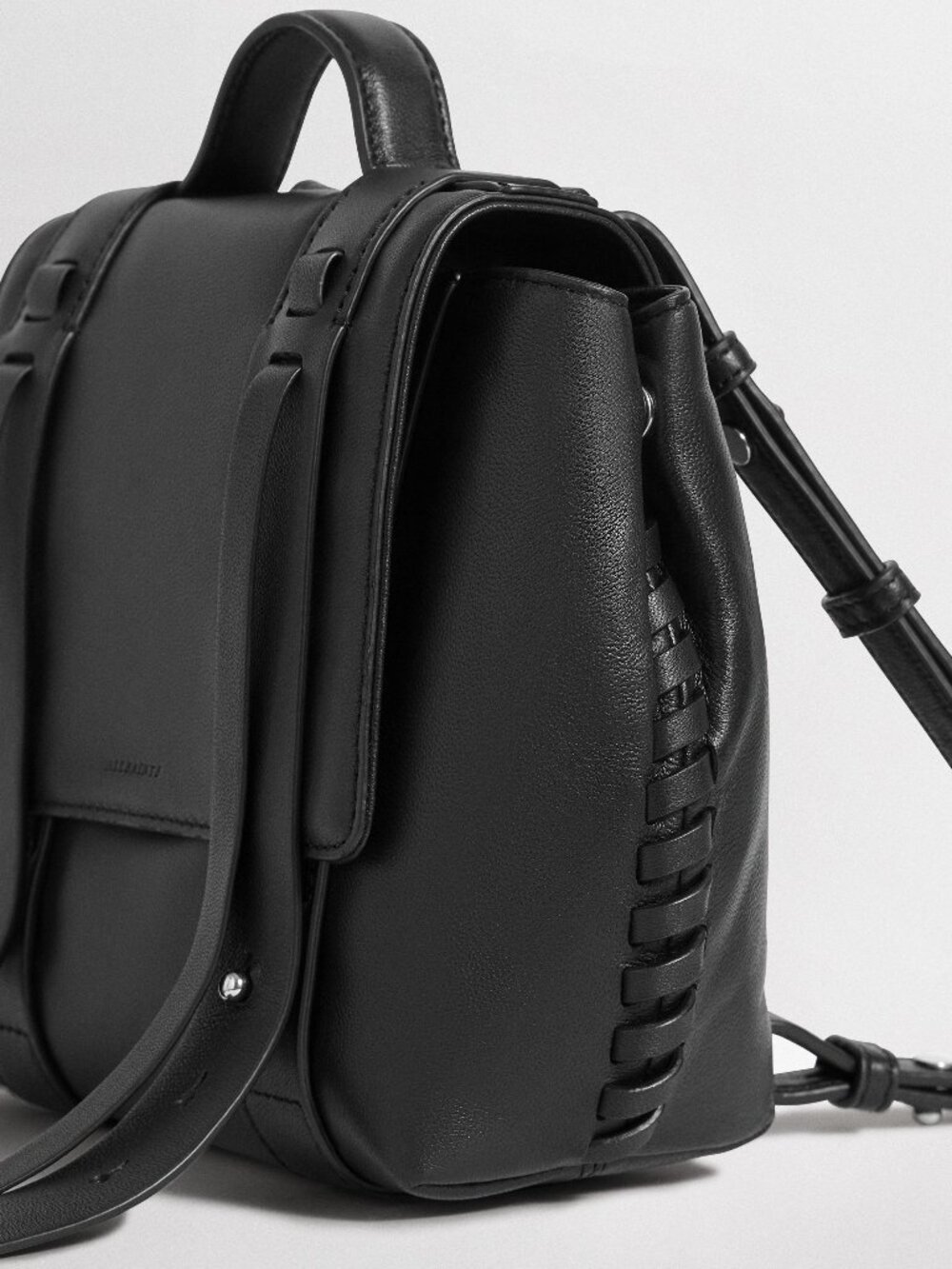 ALLSAINTS Fin Leather Mini Convertible Backpack/Crossbody